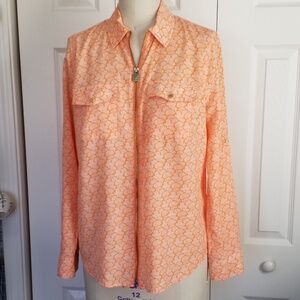 Michael Kors zip up blouse. Large.